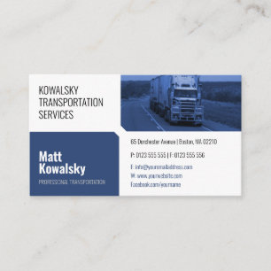 Transportation & Logistic   Truck Business Card