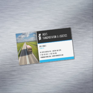 Transportation & Logistic   Truck Magnetic Business Card