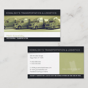 Transportation & Logistic   Trucks Business Card
