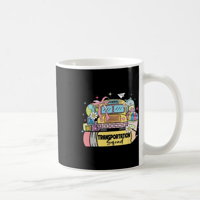 Transportation Squad Back To School Bus Driver Mon Coffee Mug (Right)