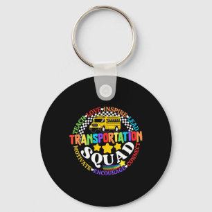 Transportation Squad Back To School Bus Driver Mon Keychain