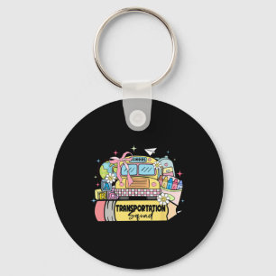 Transportation Squad Back To School Bus Driver Mon Keychain