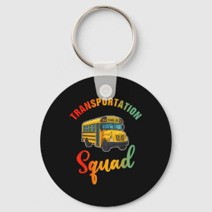 Transportation Squad Funny Bus Driver Back To Scho Keychain