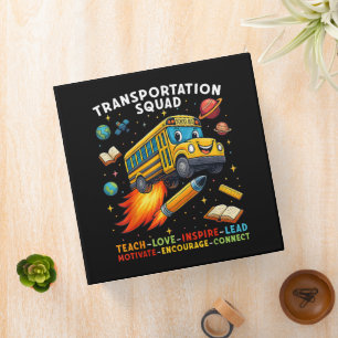 Transportation Squad Funny School Bus Driver Binder