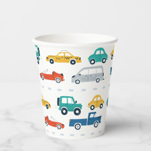 Transportation Theme Birthday Paper Cups