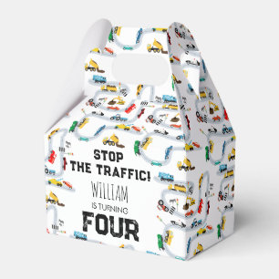 Transportation Vehicles Cars Stop Traffic Birthday Favor Box