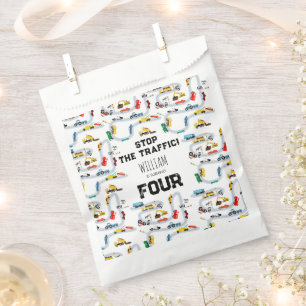 Transportation Vehicles Cars Stop Traffic Birthday Favour Bag