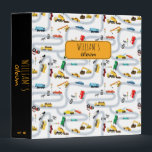 Transportation Vehicles Cars Trucks Kids Album Binder<br><div class="desc">A cute hand drawn illustration of transportation vehicles, cars, trucks on the road. A multicolored design featuring cars, construction trucks, tractors, bus, police car, garbage truck, fire truck, concrete truck and much more. An ideal design for kids bedroom, playroom and nursery decor. A cute kids birthday theme design and customized...</div>