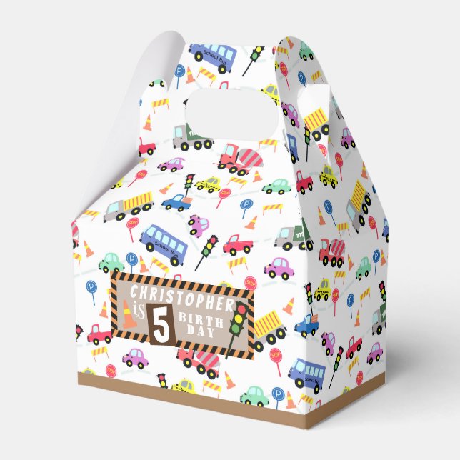 Transportation White Favour Box (Front Side)