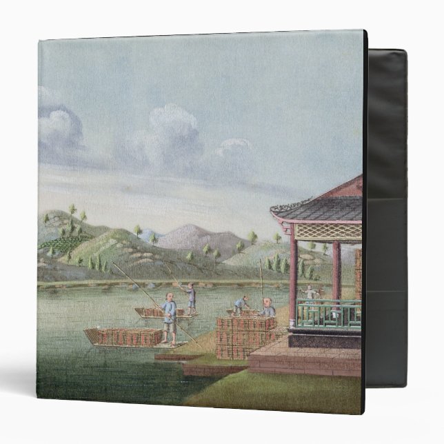 Transporting crates of tea (w/c on paper) binder (Front/Inside)