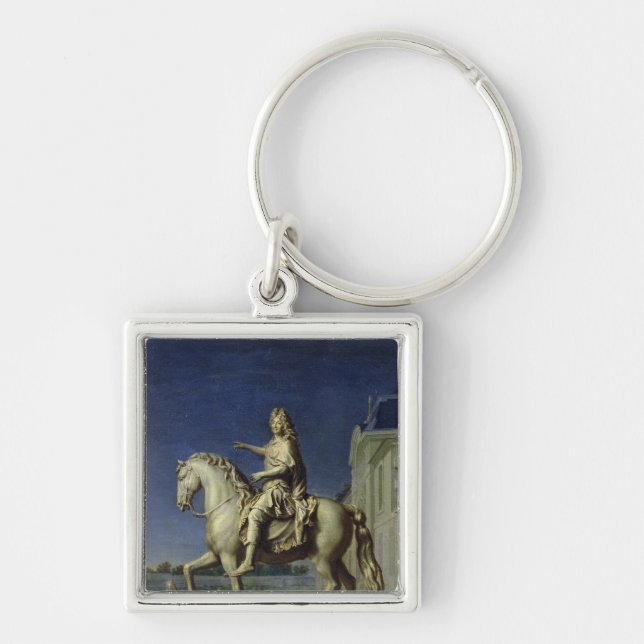 Transporting the Equestrian Statue of Louis Keychain (Front)