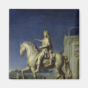 Transporting the Equestrian Statue of Louis Magnet