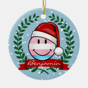 Transsexual Pride Christmas Ceramic Ornament