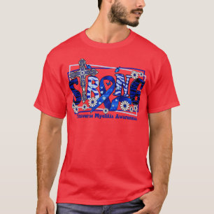 Transverse Myelitis Awareness cross ribbon Strong T-Shirt