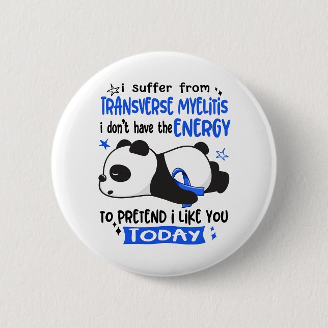 Transverse Myelitis Awareness Month Ribbon Gifts 2 Inch Round Button (Front)