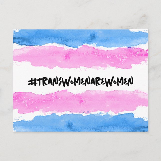 #TRANSWOMENAREWOMEN Postcard (Front)