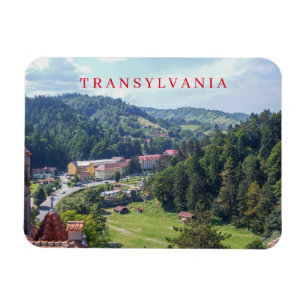 Transylvania Bran panoramic view fridge magnet