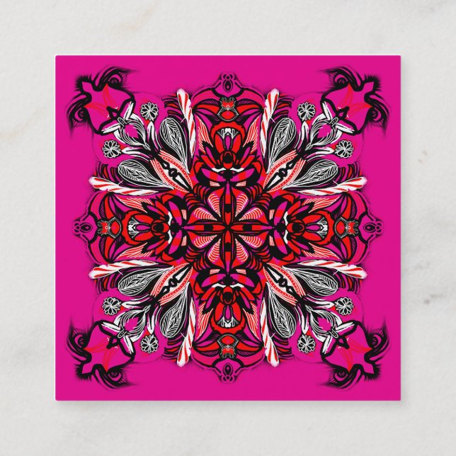 Transylvania inspired square business card (Back)