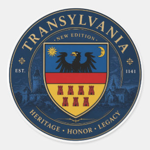 Transylvanian  classic round sticker