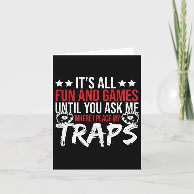 Trap Hunter Stuff Tools Trapping Gear Coyote Trapp Card (Front)