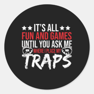 Trap Hunter Stuff Tools Trapping Gear Coyote Trapp Classic Round Sticker