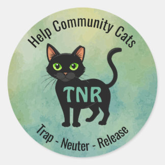 Trap Neuter Release Community Cats Design Classic Round Sticker