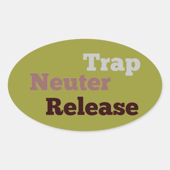 Trap Neuter Release oval sticker