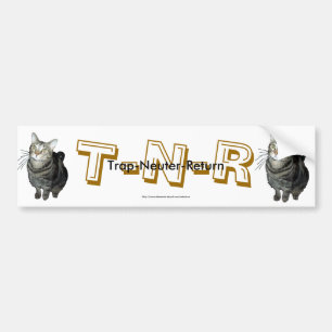 "Trap, Neuter, Return" tabby cat bumper sticker