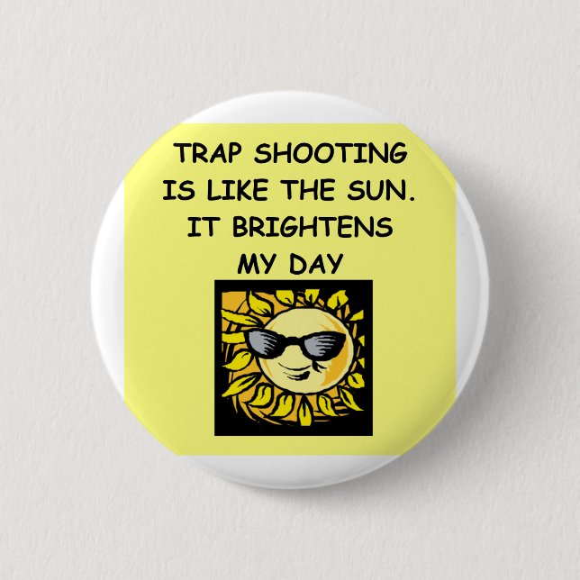 trap shooting 2 inch round button (Front)