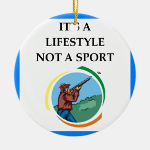 trap shooting ceramic ornament