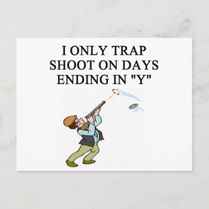 TRAP shooting joke Postcard
