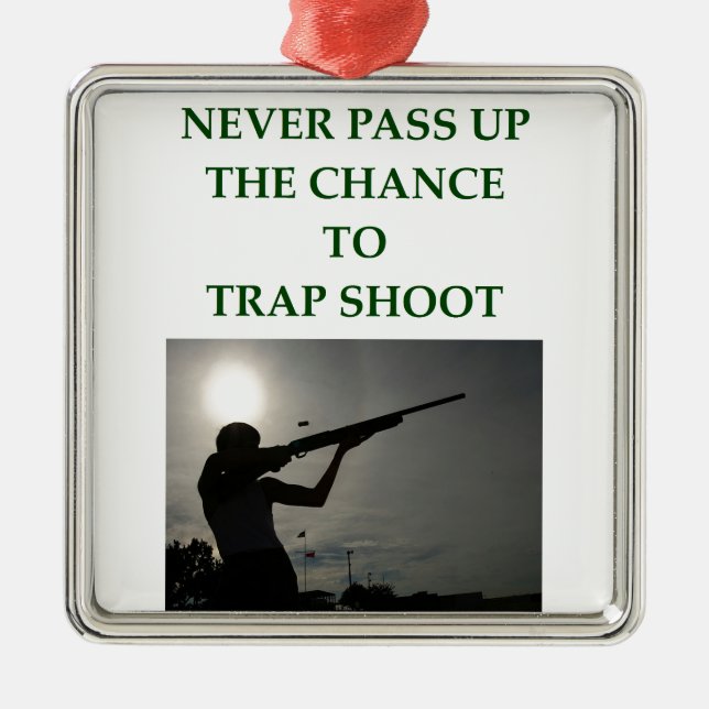 trap shooting metal ornament (Front)