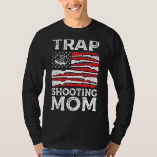 Trap Shooting Mom Gun Rights American Flag Mother' T-Shirt