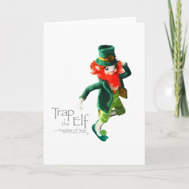 Trap the Elf™ (aka Leprechaun) - Official Elf Trap Holiday Card (Front)