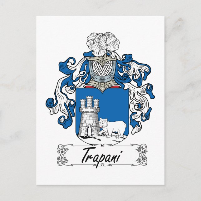 Trapani Family Crest Postcard (Front)