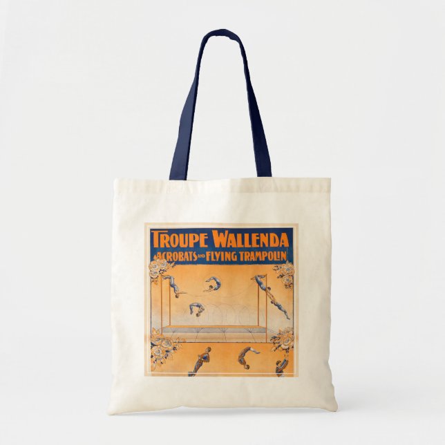 Trapeze, Acrobats And Flying Trampolin Tote Bag (Front)