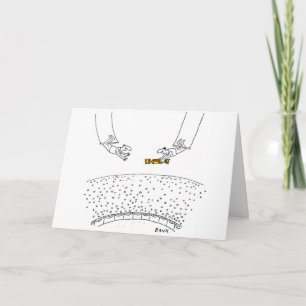 Trapeze act Xmas card