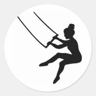 trapeze artist classic round sticker