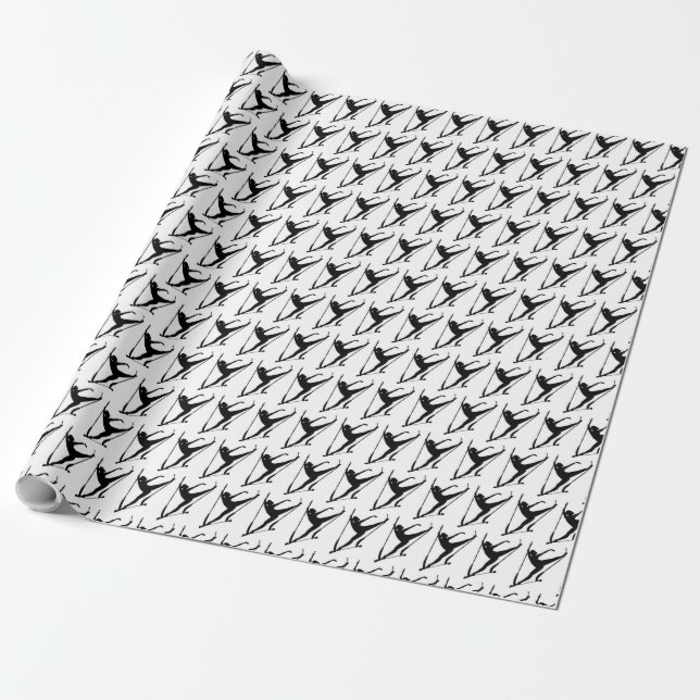 Trapeze Artist Wrapping Paper (Unrolled)