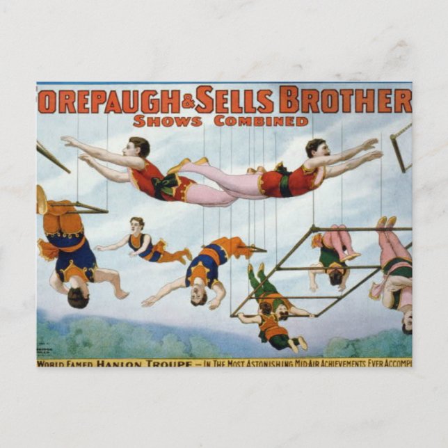 Trapeze Artists / Forepaugh & Selle Brothers Postcard (Front)