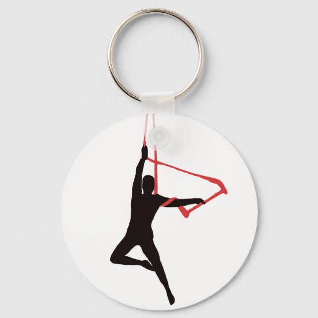 Trapeze Swing Aerialists Keychain (Front)
