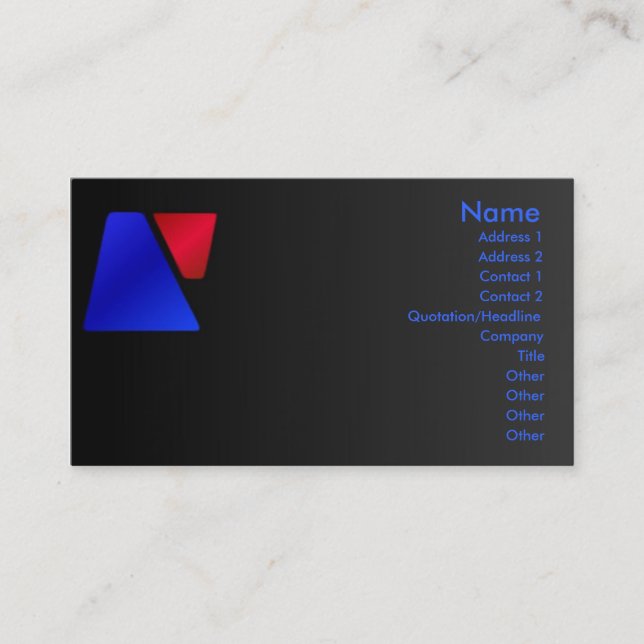 Trapezoid Profile Card (Front)