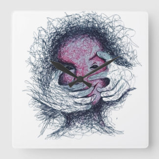 Trapped Emotions – Surreal Abstract Art T-shirt De Square Wall Clock