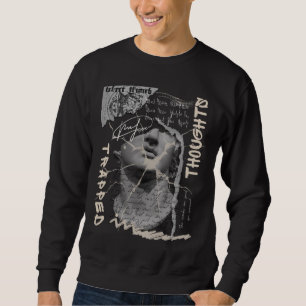 Trapped in Thoughts Streetwear Aesthetic Graphic Sweatshirt
