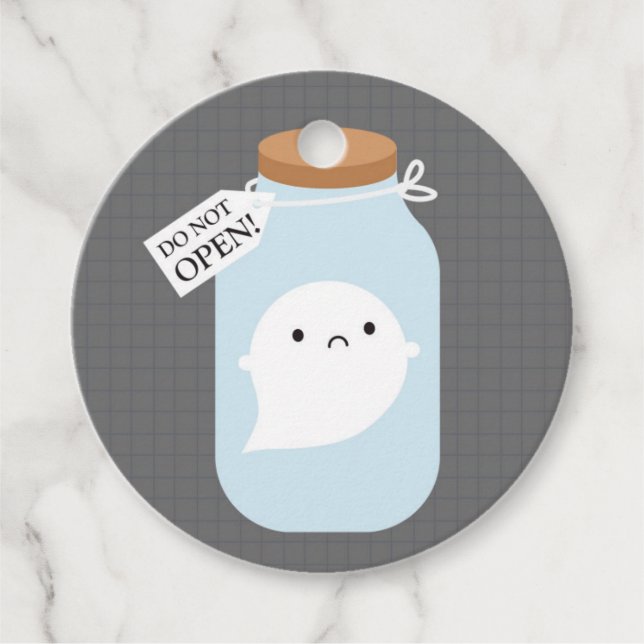 Trapped Little Ghost Favour Tags (Front)