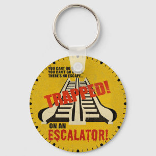 Trapped on an Escalator Keychain