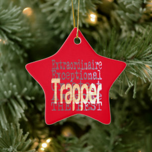 Trapper Extraordinaire Ceramic Ornament