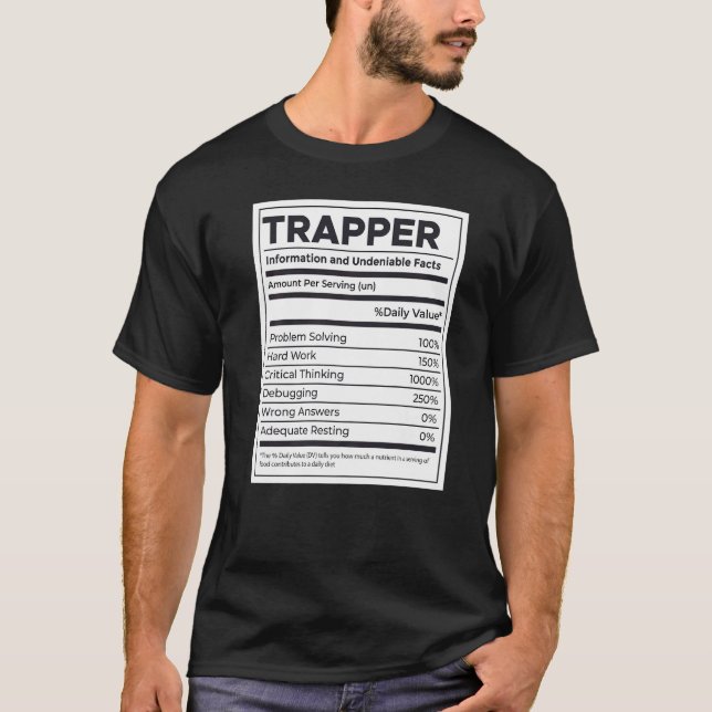 Trapper Nutrition Information   T-Shirt (Front)