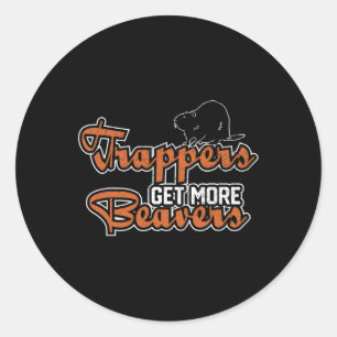 Trapper Trapping Hunting Trap Trappers Hunter  Classic Round Sticker