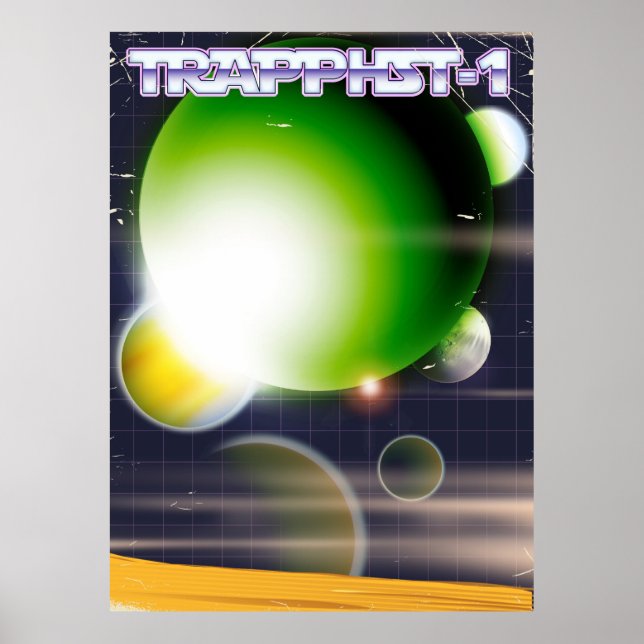 TRAPPIST-1 science fiction poster. Poster (Front)